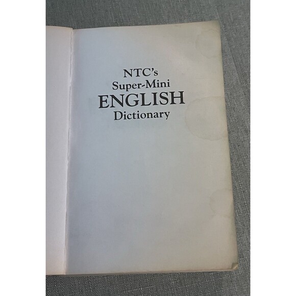 NTC'S Super-Mini English PB Dictionary Includes Pronunciations Richard A Spears - Picture 5 of 6